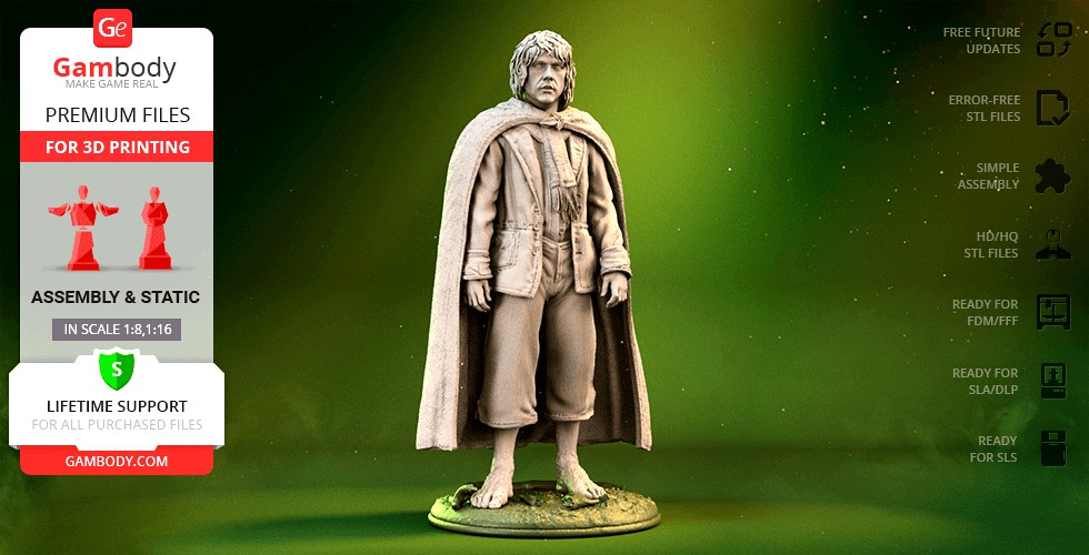 Pippin Took 3D Printing Figurine | Assembly