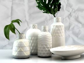 Pressed Pattern Vases