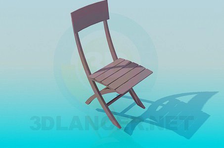 3D Model Wooden stool