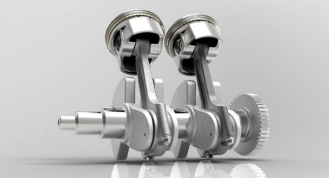 TwinAir Engine Crankshaft and Pistons