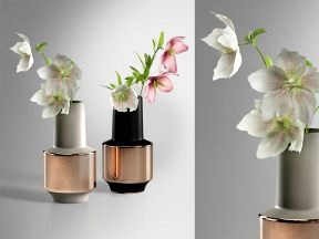 Metallic Banded Vases