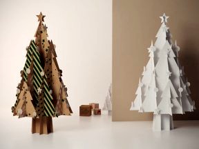 Cardboard Christmas Tree with Stars