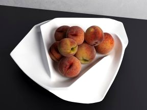 Ceramic Bowl of Peaches