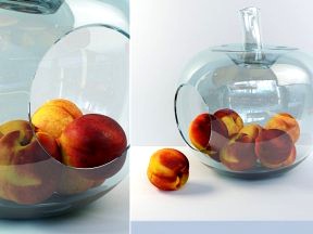 POLS POTTEN Apple Glass Fruit Bowl