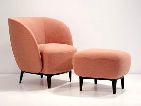 Soufflot Armchair with Footstool