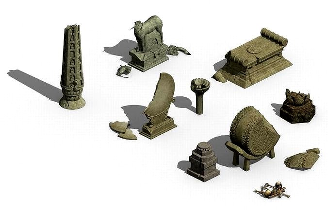 Ancient ruins - altar damaged accessories