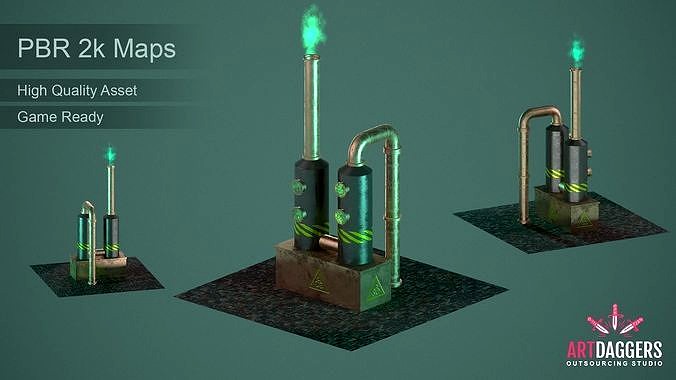 Industrial gases washer - Game Asset