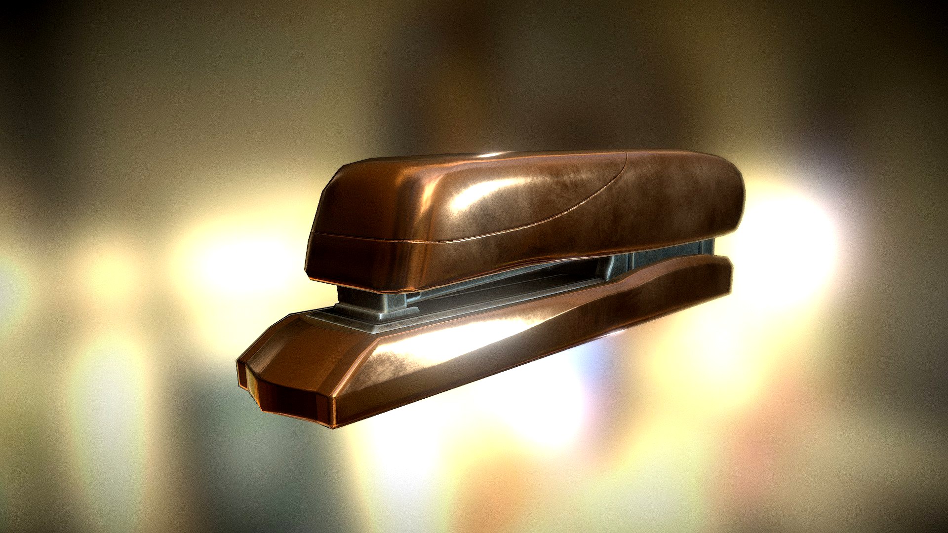 Stapler Copper Version Lowpoly
