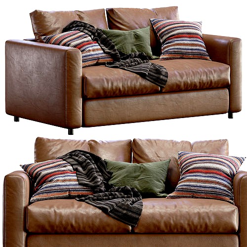 Leather sofa Ikea Vimle