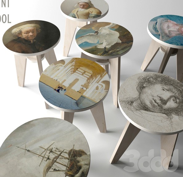 plywood print stool