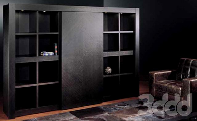 Стеллаж с баром Smania по размерам с текстурой кожи