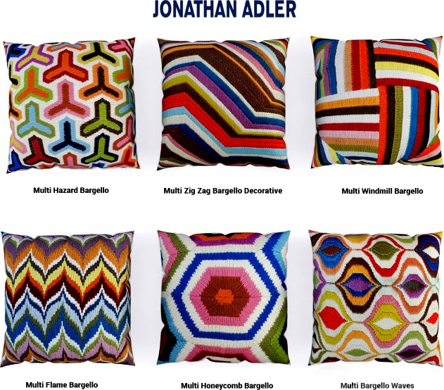 Jonathan Adler pillows red set.