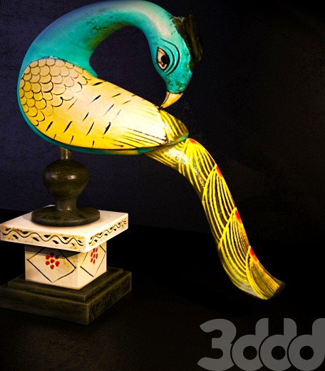 Птичка деревянная «Павлин»