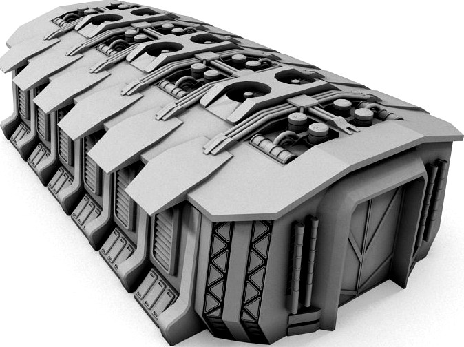 Sci-fi Building 15053d model