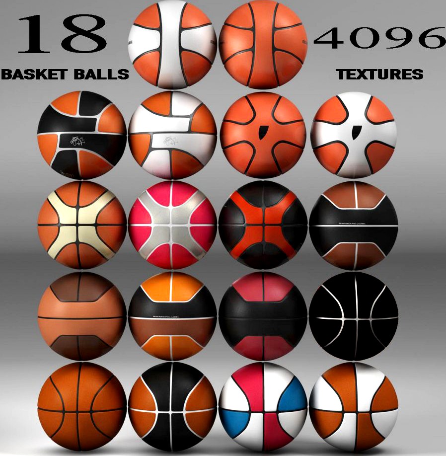 Basketball ball Set3d model