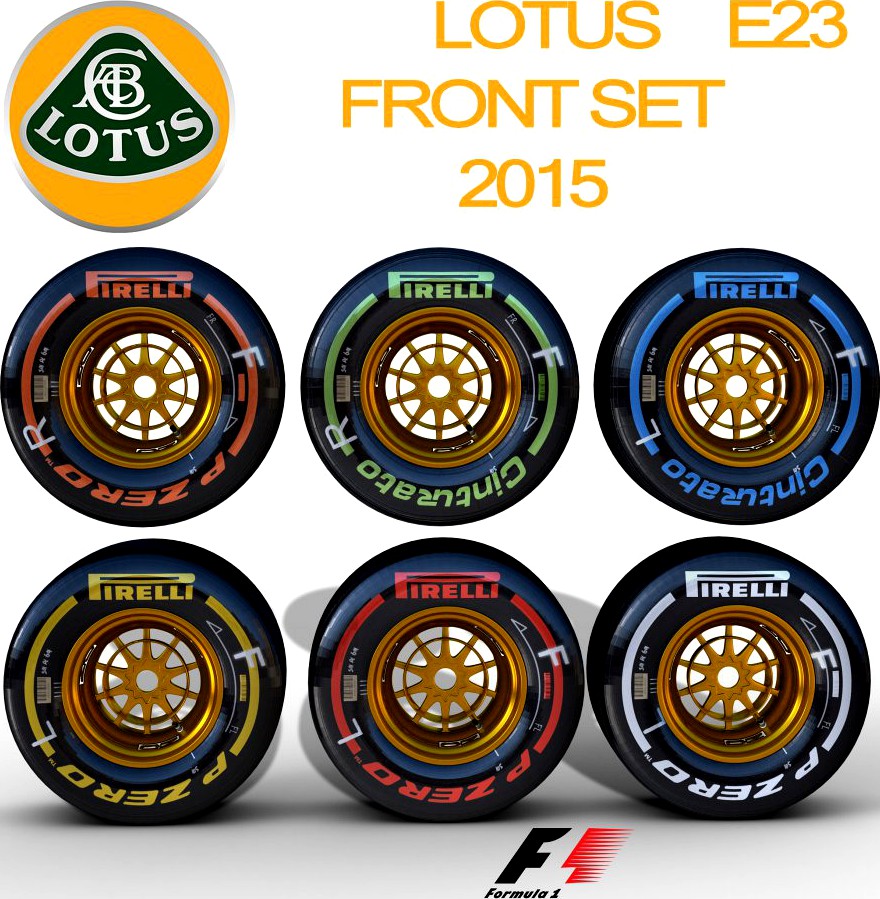 E23 Front Tyre set3d model