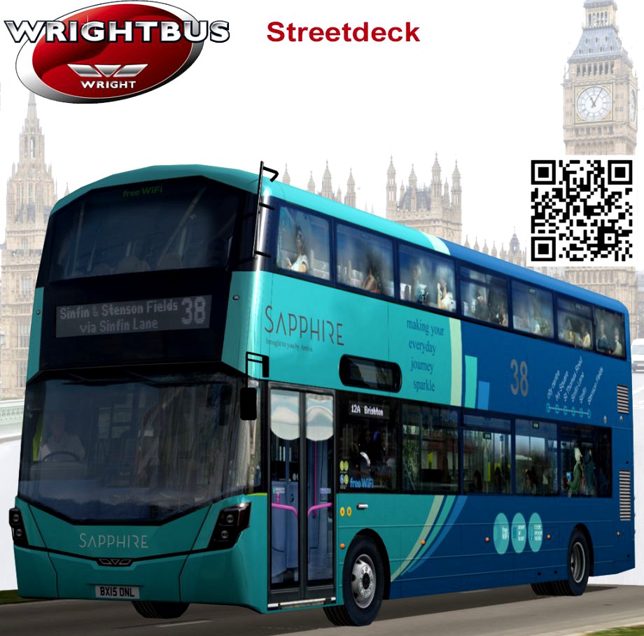 Wrightbus Streetdeck Sapphire livery3d model