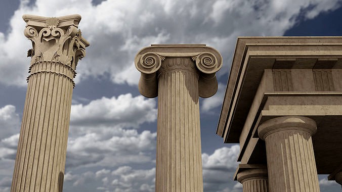 Classical column collection - Doric ionic corinthian