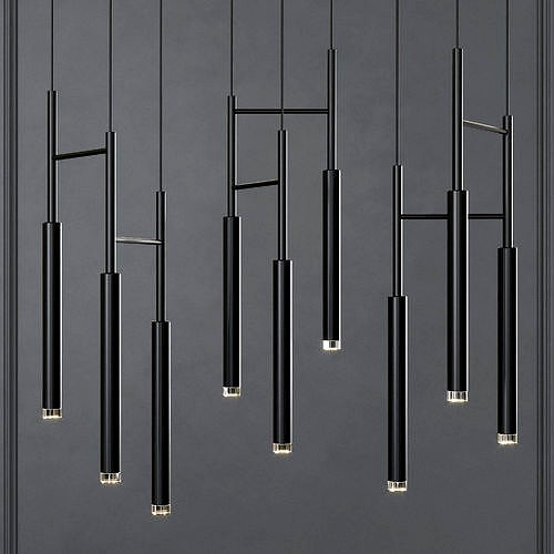 Grok CANDLE Triplex LED Pendant Black