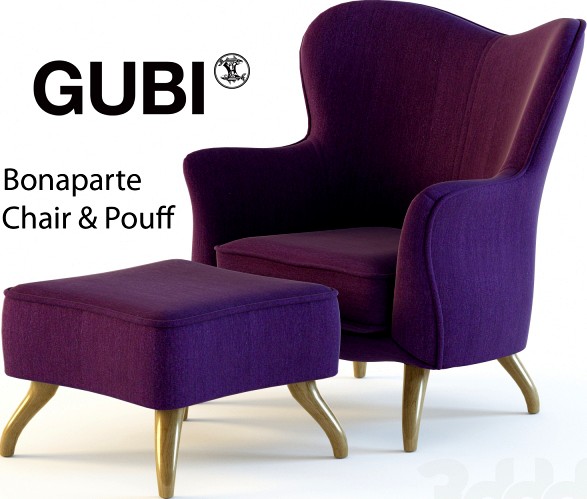GUBI Bonaparte Chair &amp; pouff