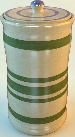 Ceramic Canister with Lid3d model