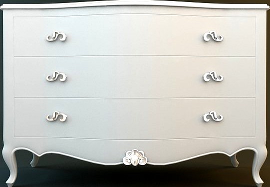 White Dresser3d model