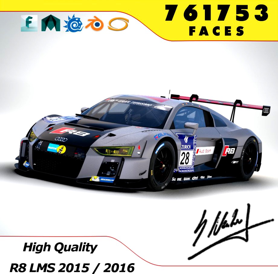 Audi R8 LMS 20163d model