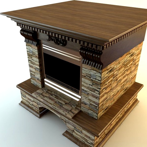 Photorealistic Fireplace3d model