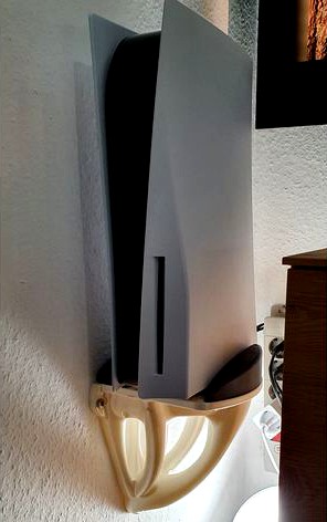 PS5 Wallmount (Frontbracket modification) by Cmd_Zel