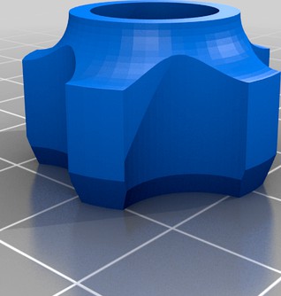 Parameterized Star Knob for tool by stefferber