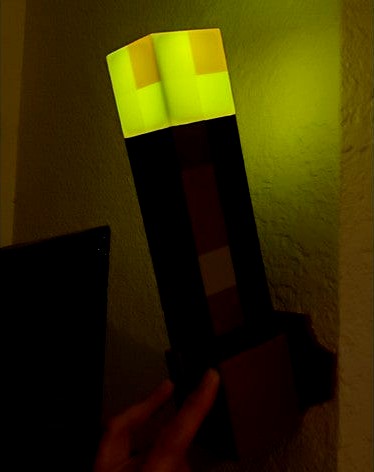 Minecraft Torch Holder with Screw Tabs by gambit951