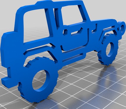 Jeep Profile Ornament/Key Chain by ramiivan1