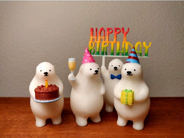 KUMATY : Polar Bear "Happy Birthday" Pack by takman29