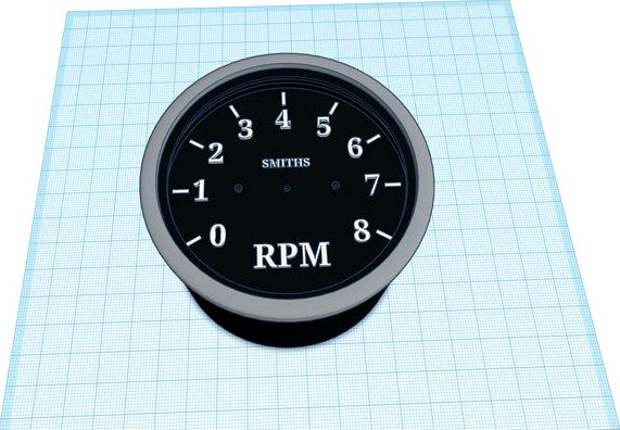 Classic Mini 80mm Smiths Type Tachometer  by rcXmartin