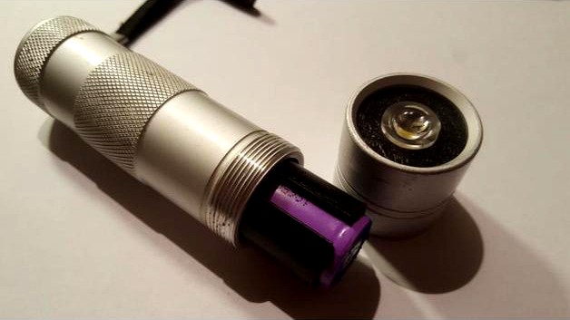 18650 flashlight adapter, diode lens by romkat