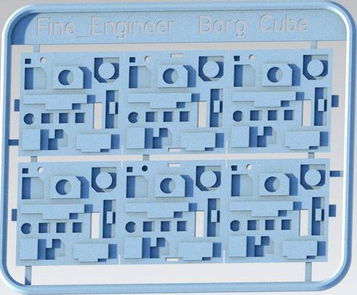 Borg Cube Kit Card Star Trek by Fine_Engineer
