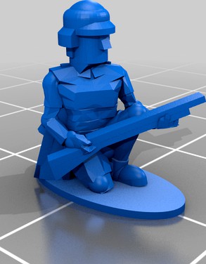 1-100 WW2 German Afrika Korps Infantry Squatting by waynemc65