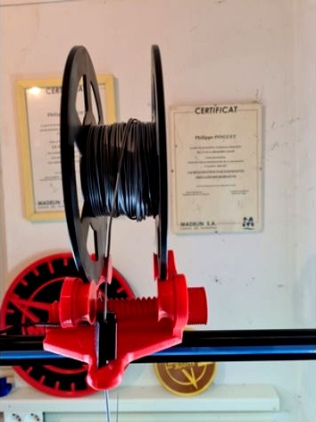 CR-10 like top universal spool holder for Direct drive setup with  hinged sensor plug by philping