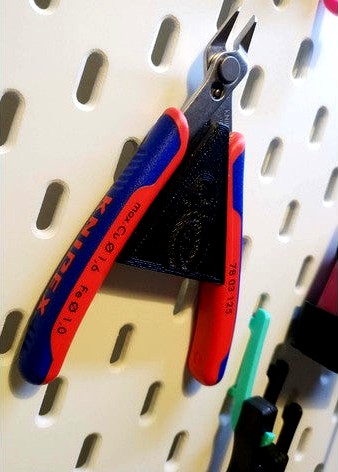 ikea skadis knipex mini pliers holder by ilovechaos