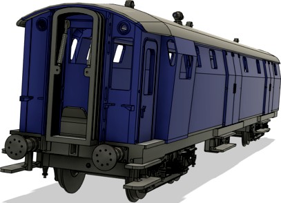 Nederlandse Spoorwegen DIV bagagerijtuig - Stalen D - Spoor 1/1:32 by Robertino