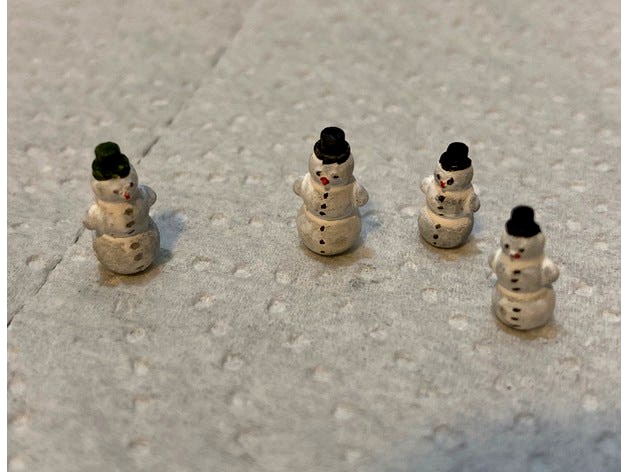 H0 scale snowman by traincz