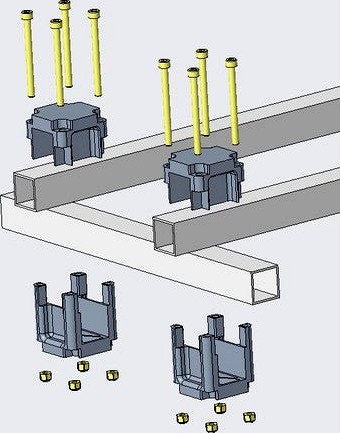 Quadratrohr Verbinder 25x25 by Pigcom