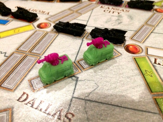 Ticket To Ride New York Playing Pieces by bobpony