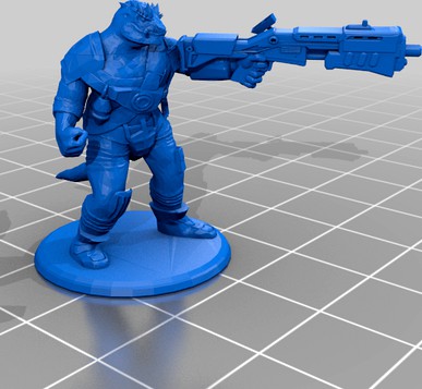 Vesk Gunner with Shotgun by AlienBard