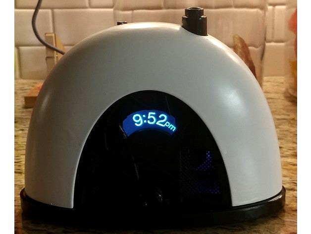110% scale of Portal Radio Shell for Google Home Mini for Arduino project by PixelThe1AndOnly