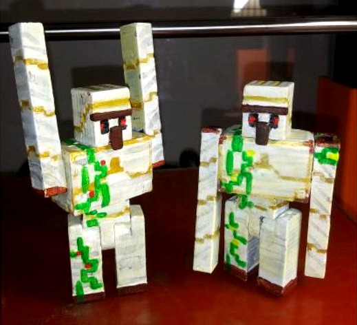 Minecraft Iron Golem: Poseable Print in Place by Carefree3D