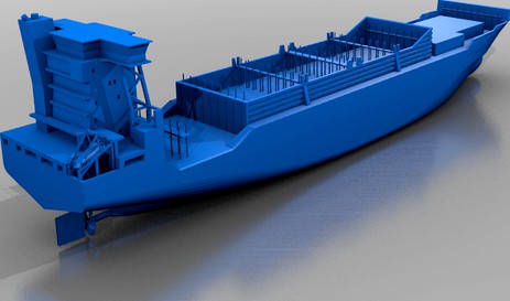 3D printed Containership (Sietas Typ 168 Natahlie Ehler) by seb201