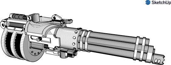 Alternative gatling blaster by Dogmeat59