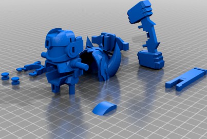 B-daman Behemoth Golem by ViperTKO 3d model