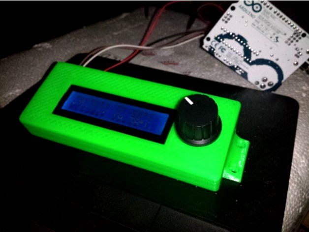 Case for LCD 16x2 with rotary encoder or potentiometer by kgagnon